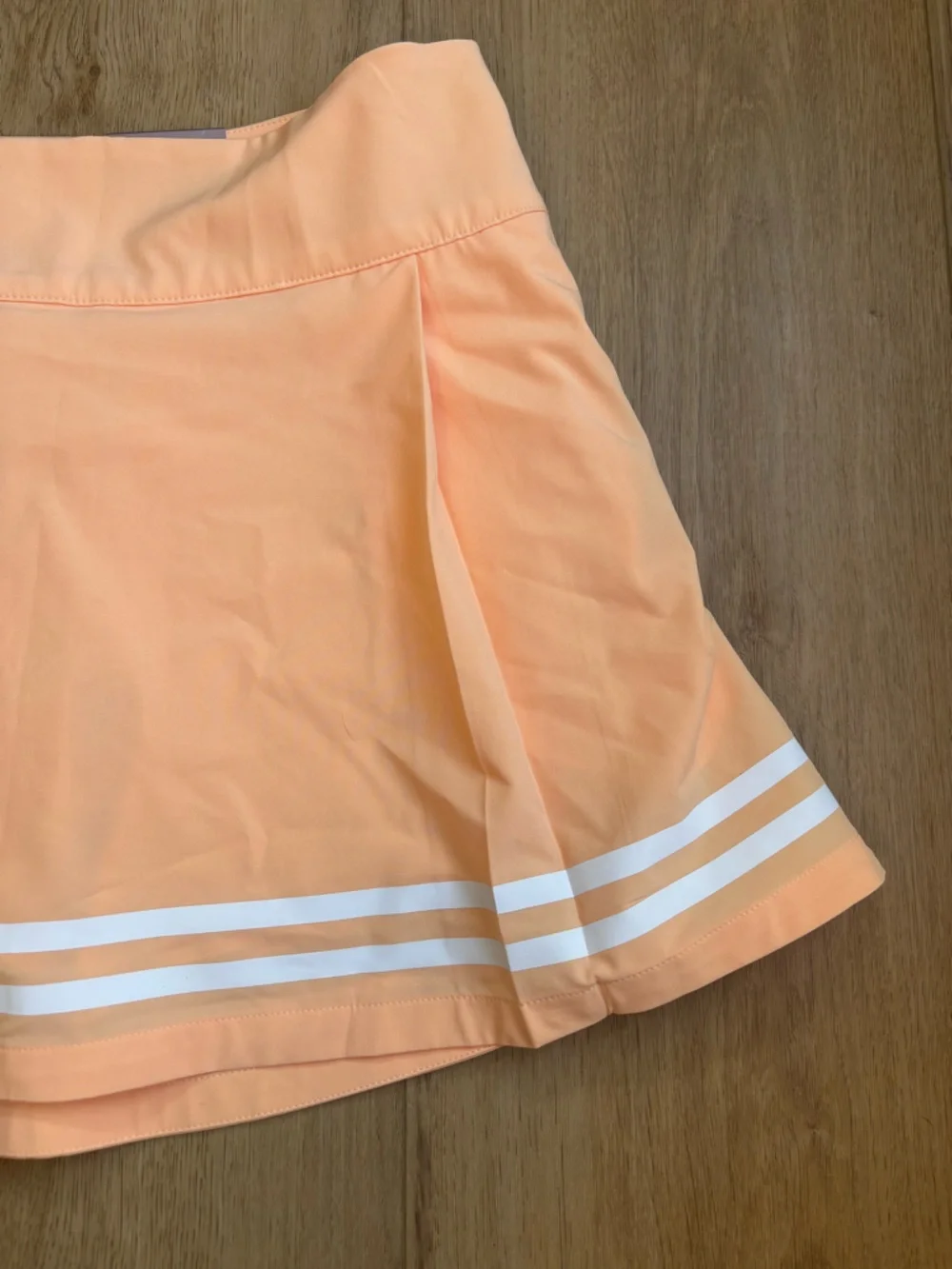 Calia Peach Tennis Side Zip Skort with White Stripes High Waisted Size 4